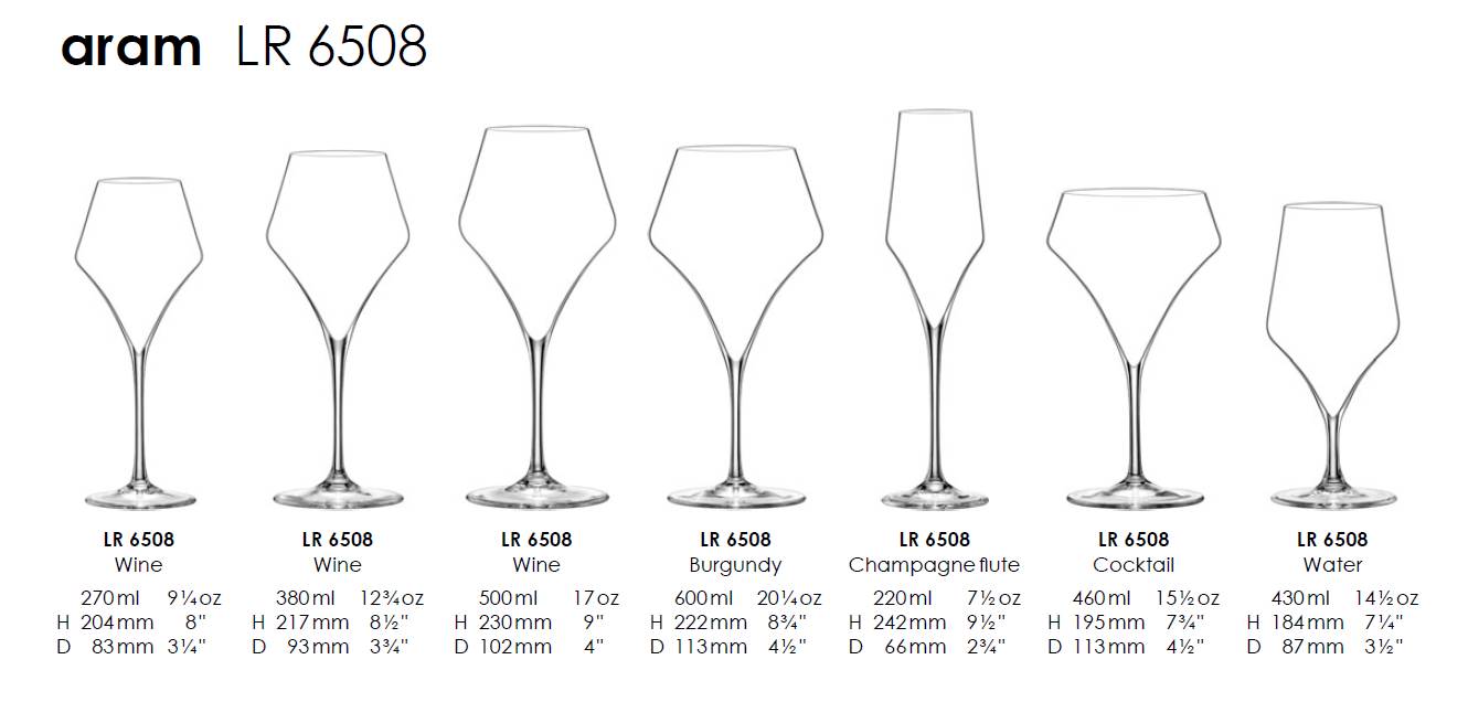 Čaše Aram 500ml 6/1