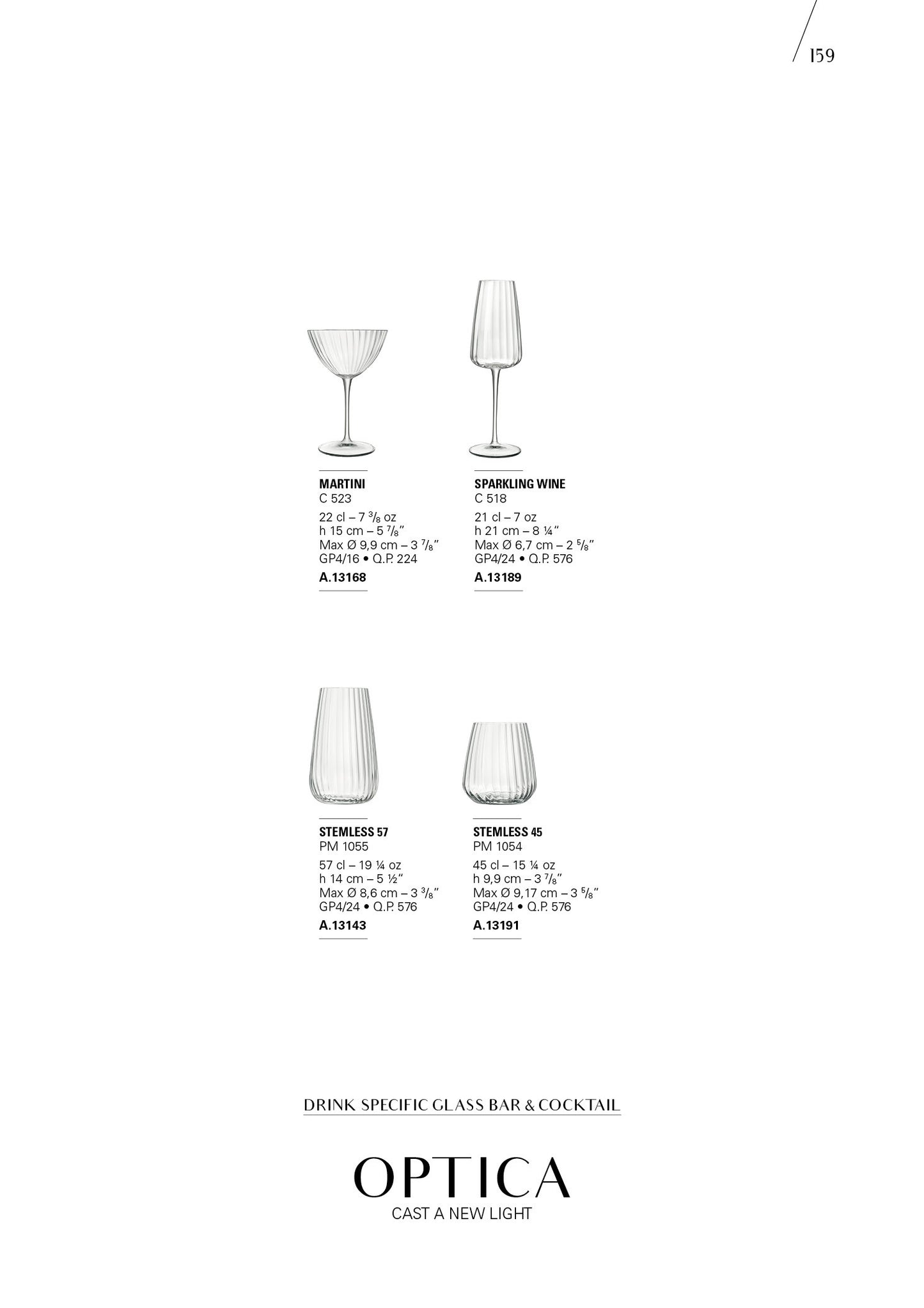 Čaše Optica 6/1 550ml
