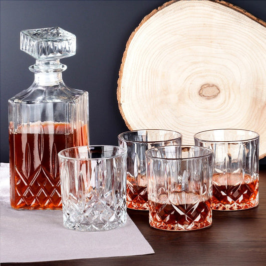 Stakleni set za whiskey - Idealan poklon - Dekanter i 4 čaše