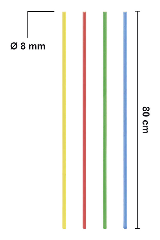 Slamke ekstra duge 80cm šarene 50/1