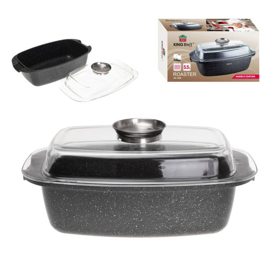 Pekač s mramornim premazom i poklopcem s dozatorom – 5,5 L