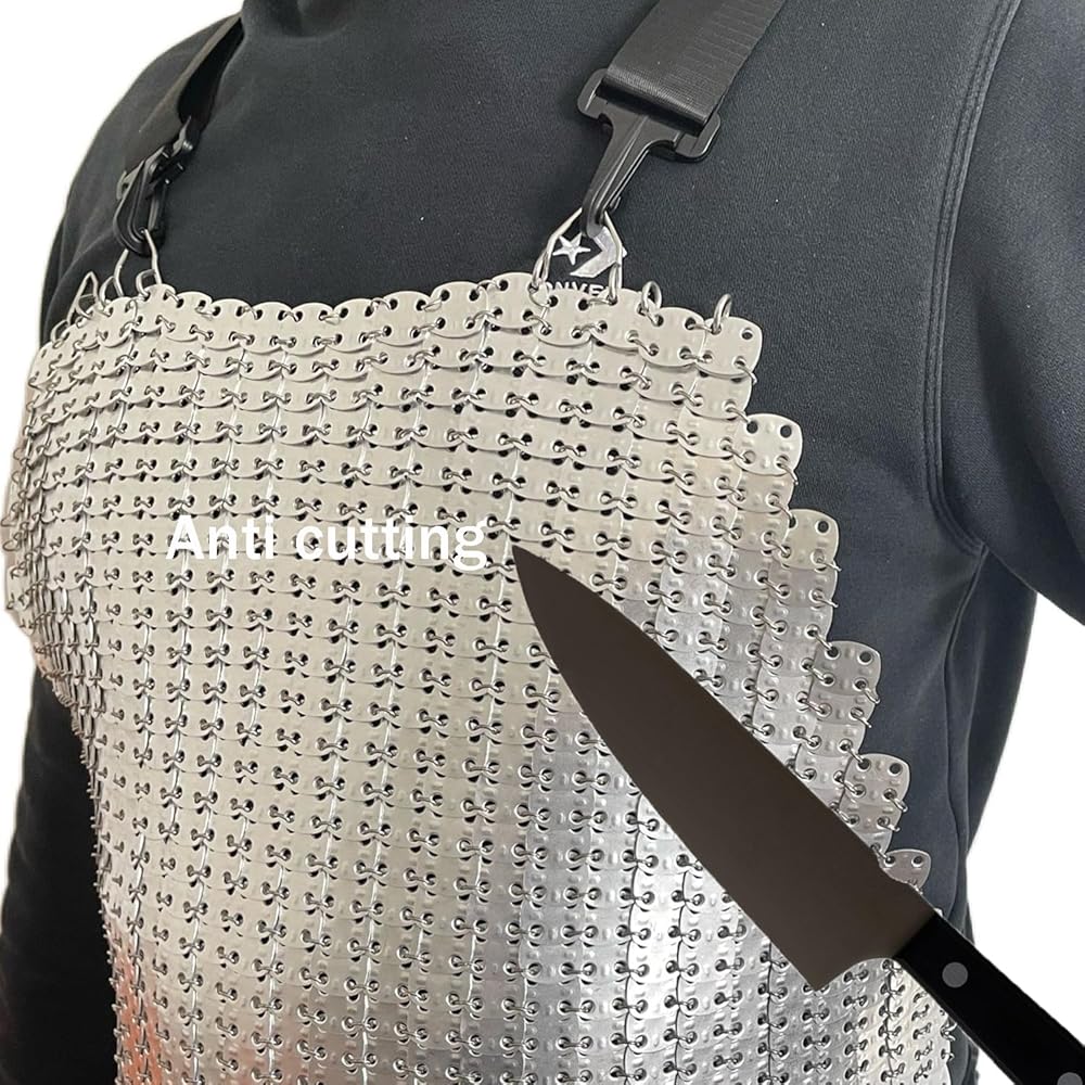 Inox pregača s čeličnim pločama 55 × 70 cm