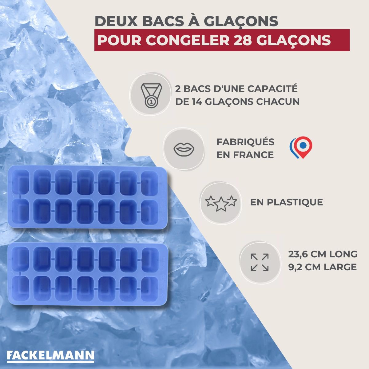 Set 2 kalupa za led – Fackelmann Bar Concept 🇫🇷