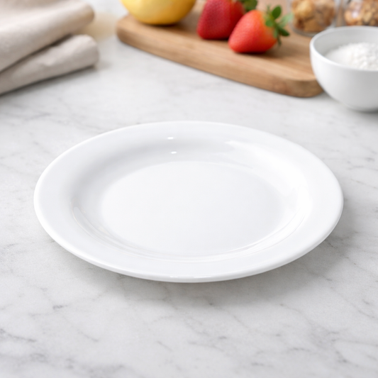 Desertni tanjur od opala 15 cm – bijeli tanjur za kolače i deserte