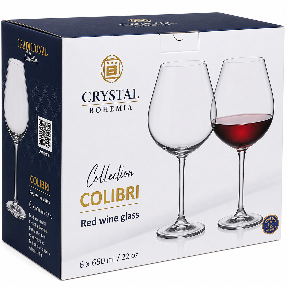 Set 6 čaša za vino Colibri 650ml