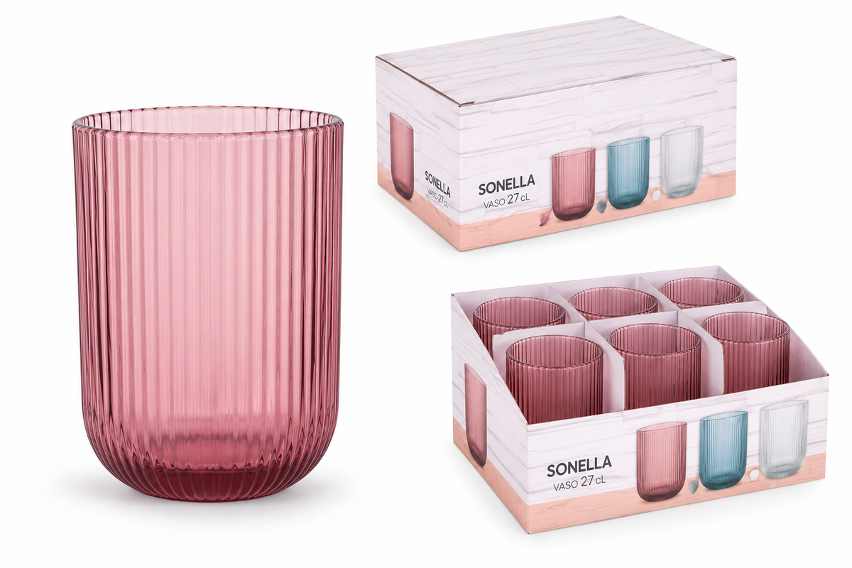 Set 6 čaša Sonella Pink 270ml