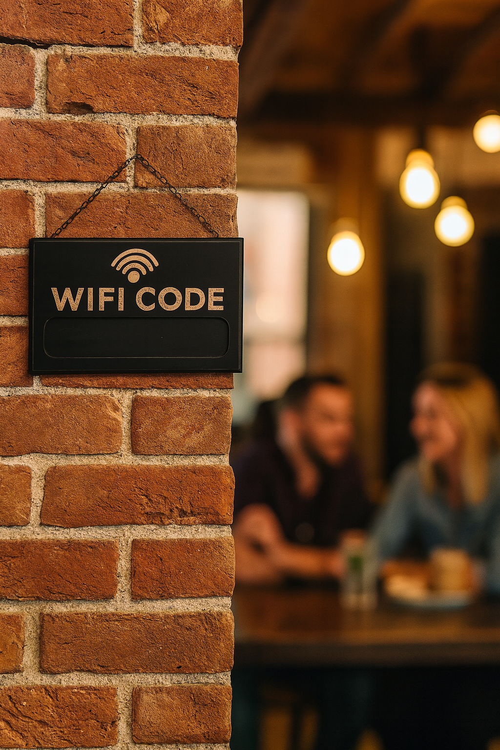 Ploča za WiFi šifru – 35 × 22 cm, crna