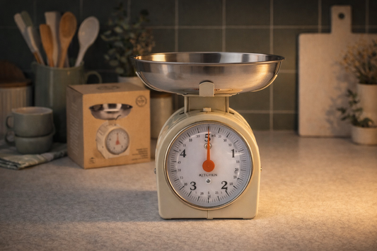 Mehanička kuhinjska vaga 5 kg s inox posudom – precizno vaganje bez struje ⚖️