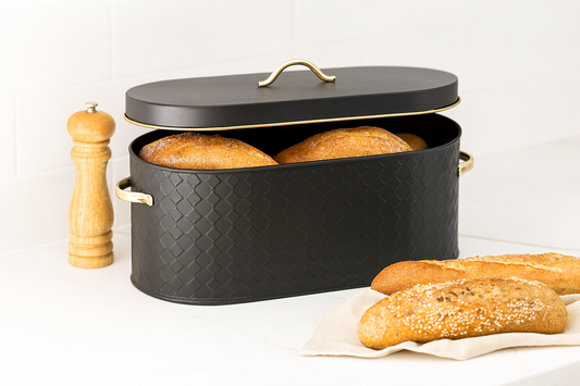 SANDY BLACK kutija za kruh – 34×18×13 cm | COOKINI by MONDEX