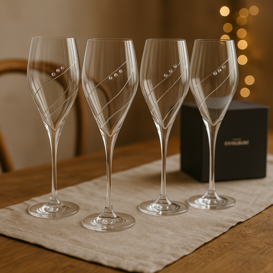 🥂 Čaše Celebration Monte Carlo 230 ml set 4/1 ✨ Elegancija za šampanjac i pjenušce