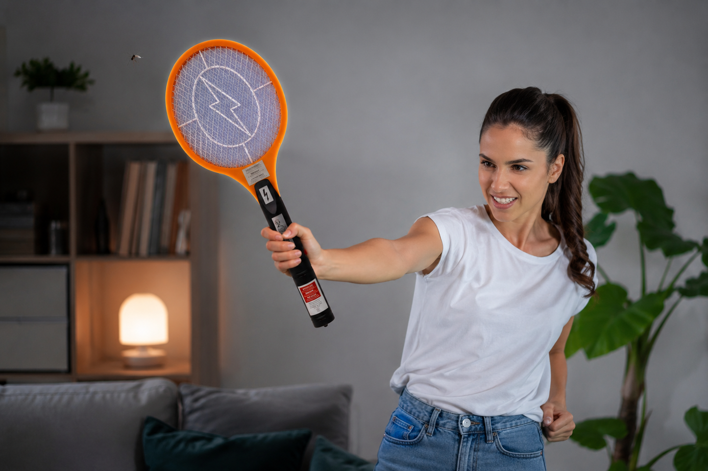 Električni reket za tenis s komarcima