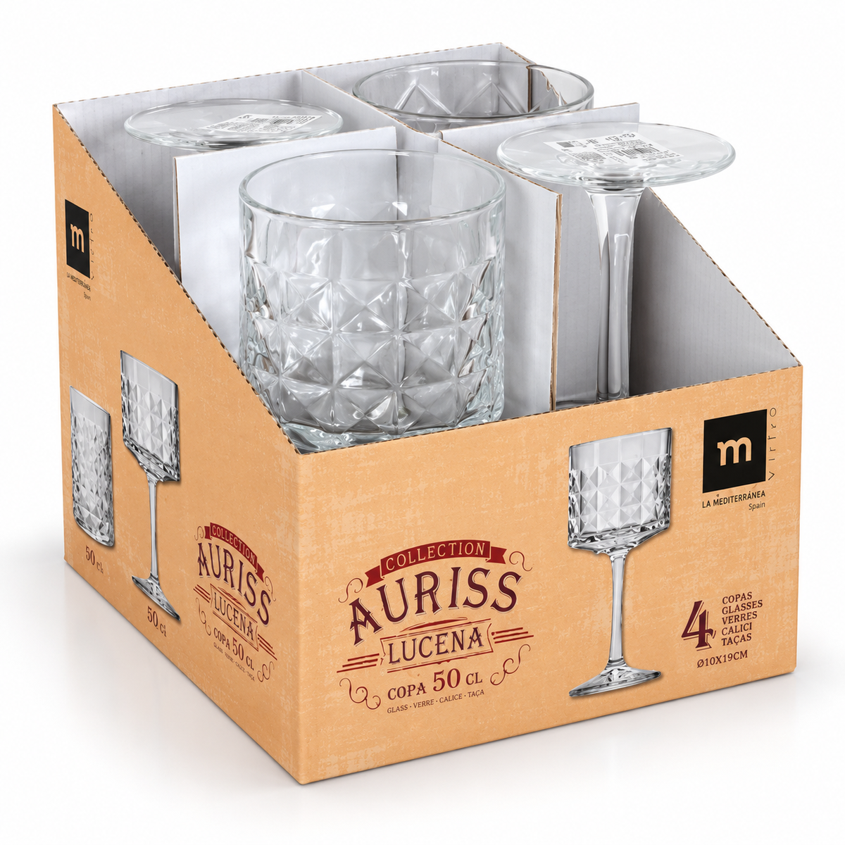 Set 4 čaše Auriss Lucena
