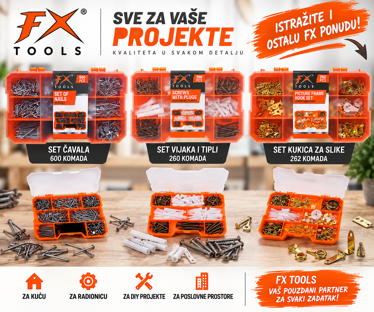 Set čavala FX Tools – 600 kom