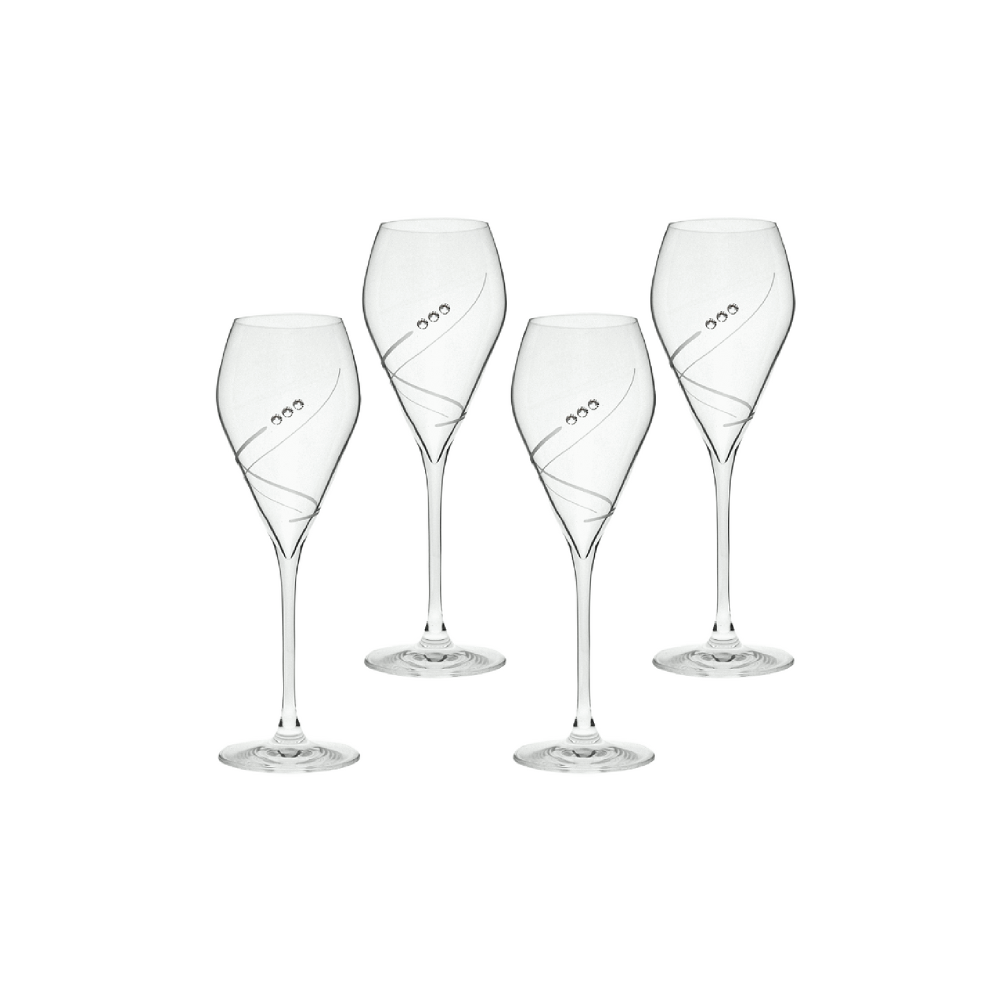 🥂 Čaše Celebration Monte Carlo 230 ml set 4/1 ✨ Elegancija za šampanjac i pjenušce
