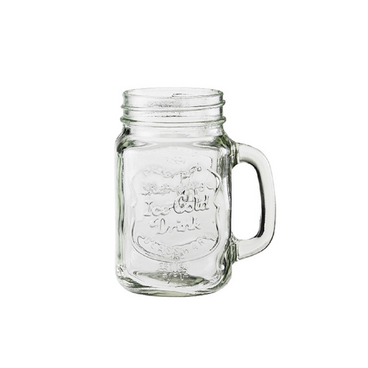 Staklena čaša s ručkom 450 ml – Retro stil za limunade i koktele