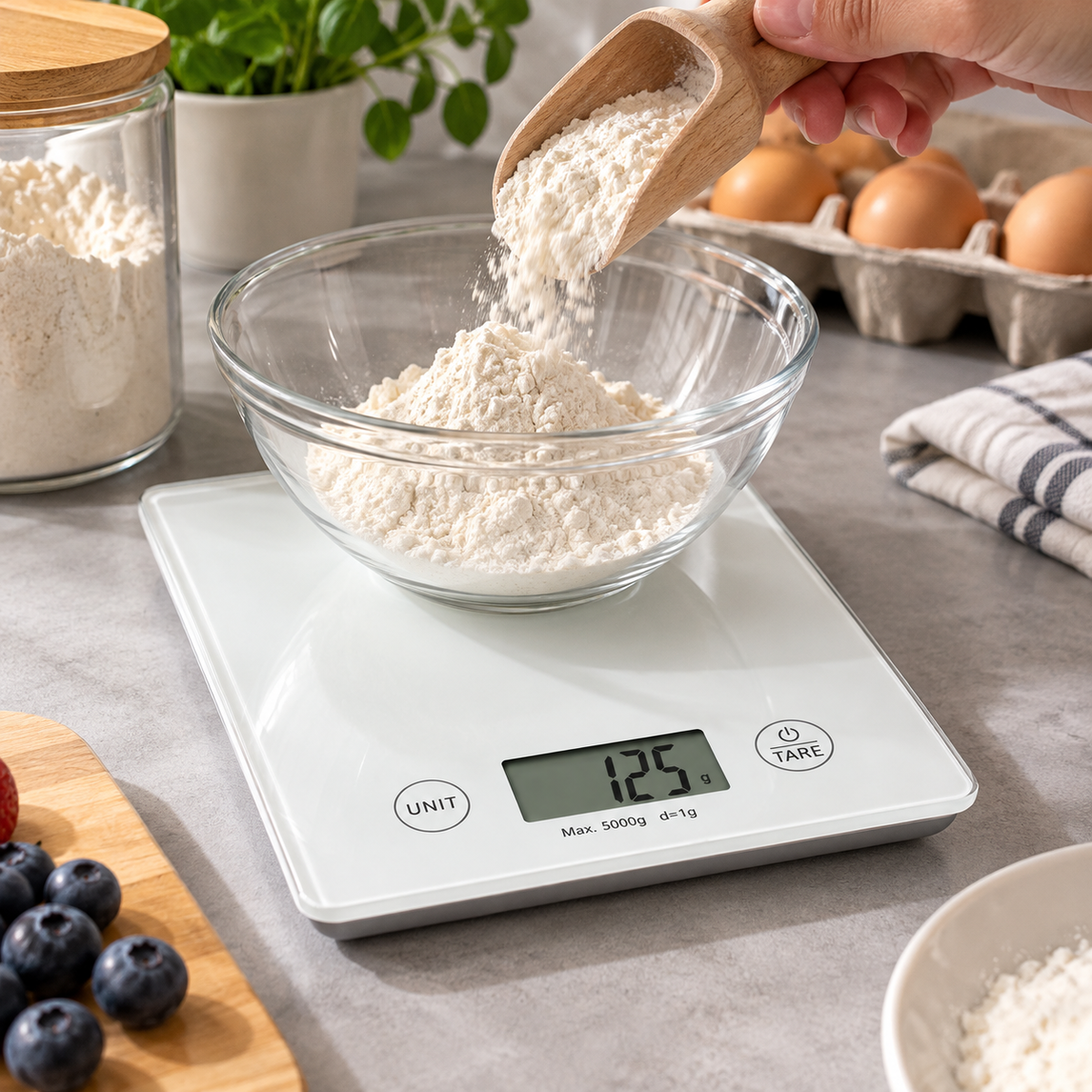Digitalna kuhinjska vaga do 5 kg – bijela
