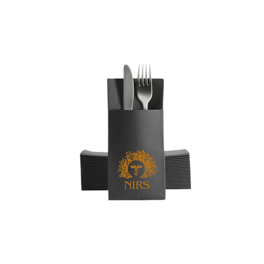 Meke papir salvete za beštek s vašim logom / crne / 25.000 kom