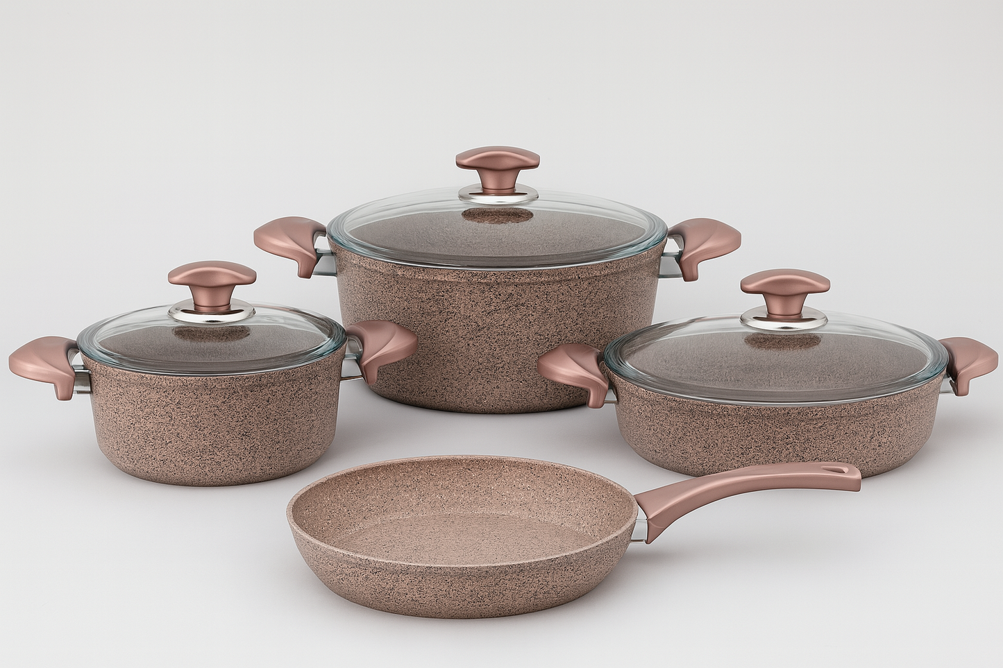 Papilla set posuđa, granitno posuđe rozo, Tuscany Pink tava, Papilla Argos, kuhinjski set s poklopcima, tave i lonci webshop, oprema za apartmane, granitna tava 26 cm, Papilla Hrvatska, online narudžba posuđa, NIRS webshop