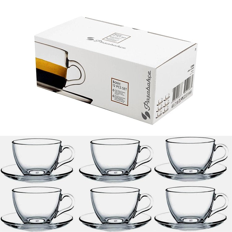 Set 6 stakleni šalica za crnu kavu