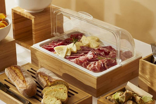 vitrina za hlađenje hrane, vitrina za grijanje hrane, vitrina za hranu, buffet vitrina, buffet vitrina za hranu, GN 1/1 vitrina, vitrina GN 1/1, vitrina za buffet, vitrina za hotelski doručak, oprema za hotelski doručak, oprema za buffet, buffet oprema, oprema za švedski stol, vitrina za švedski stol, posuda za buffet, GN 1/1 buffet posuda, set za buffet, rashladna vitrina za buffet, grijana vitrina za buffet, posuda za održavanje temperature hrane, posuda za hlađenje hrane, posuda za grijanje hrane, prezen