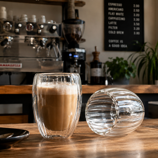 čaše s duplim staklom, čaše za kavu s duplim staklom, termo čaše za kavu, double wall čaše, staklene šalice za kavu, čaše za cappuccino, čaše za latte, čaše za caffe latte, čaše za flat white, čaše za specialty coffee, specialty coffee čaše, čaše za kafić, čaše za caffe bar, profesionalne čaše za kavu, ugostiteljske čaše za kavu, termo staklo za kavu, čaše koje ne griju ruke, čaše s dvostrukom stijenkom, rebraste staklene čaše, moderne čaše za kavu, dizajnerske čaše za kavu, čaše za toplu kavu, čaše za hlad
