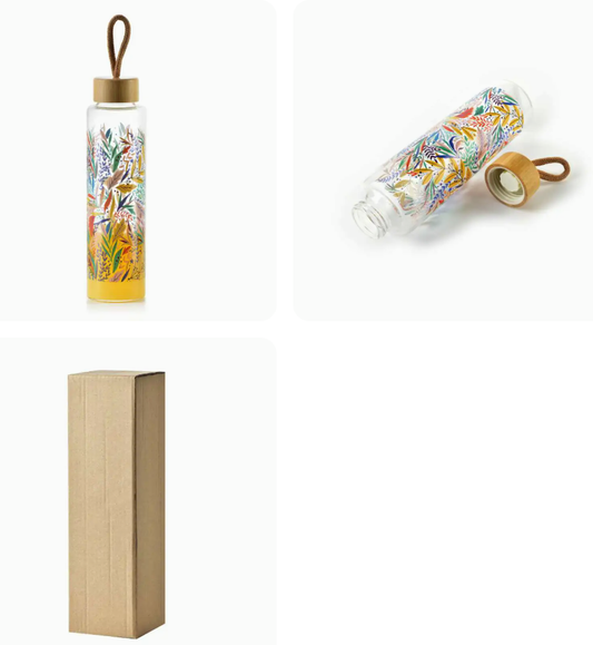 Staklena boca HOLLIE LEAVES 600 ml 🌿