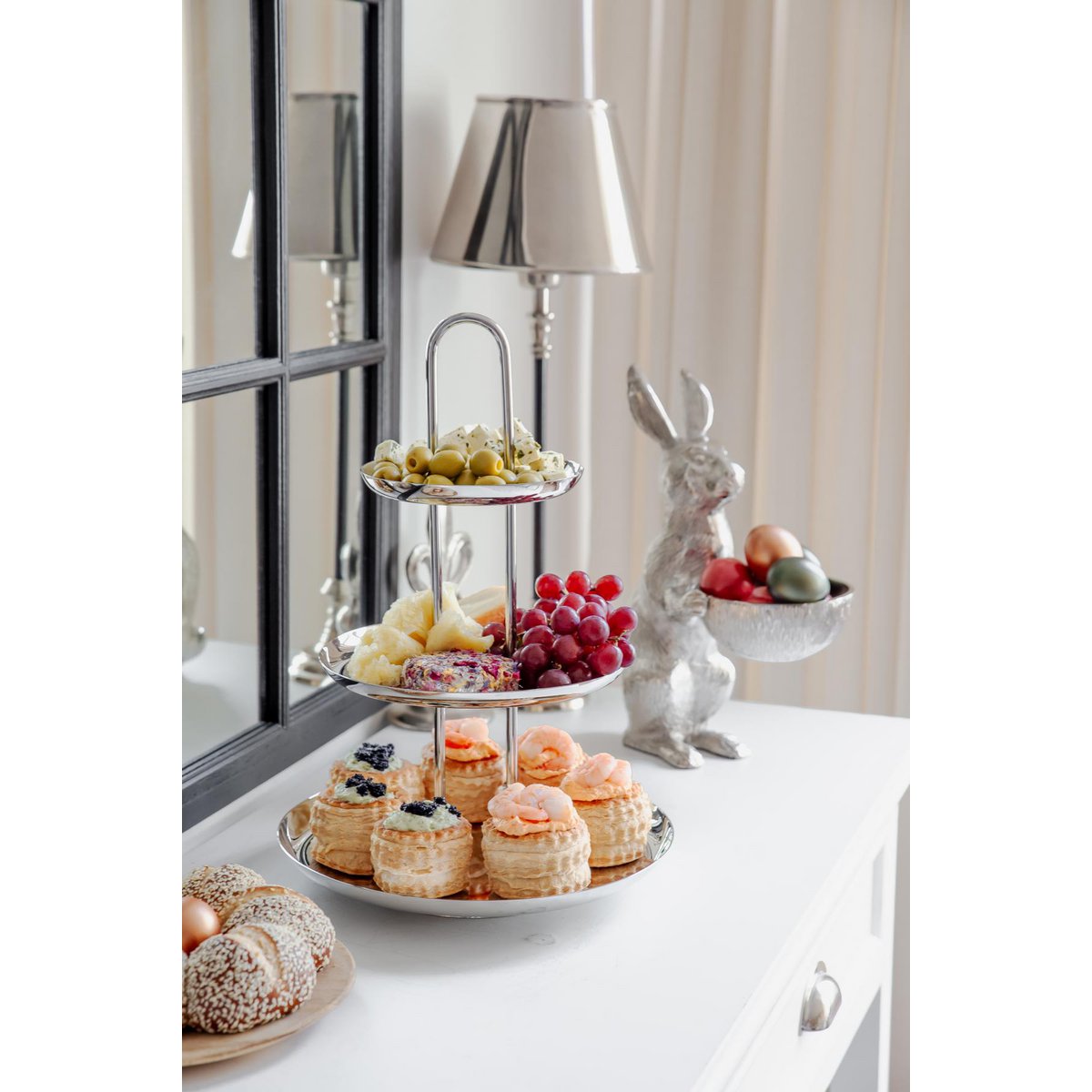 Etažer posrebreni 40cm Edzard®