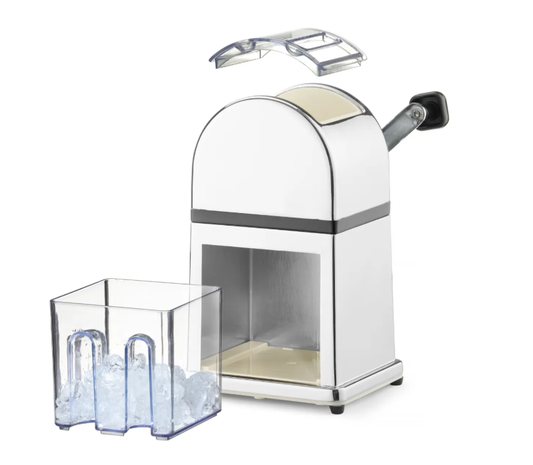 Ručna drobilica leda – kromirano kućište i oštrice od nehrđajućeg čelika