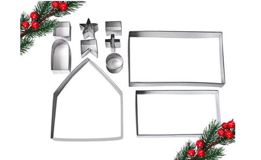 🏠 Set kalupa za kućicu od medenjaka – Božićni cookie house 10-dijelni