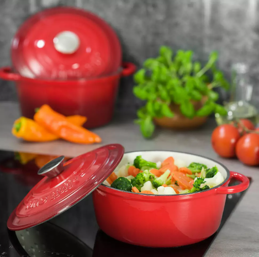 Lonac od lijevanog željeza Ø21 cm / 2,4 L – crveni - Giza