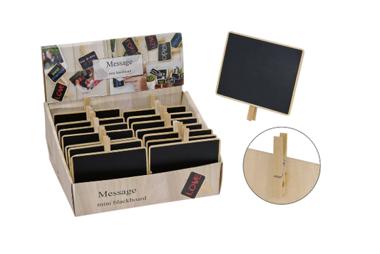 Mini pločica s drvenim stalkom/štipaljkom za buffet catering 15cm