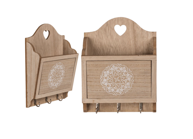 Zidni ormarić za pisma i ključeve Vintage