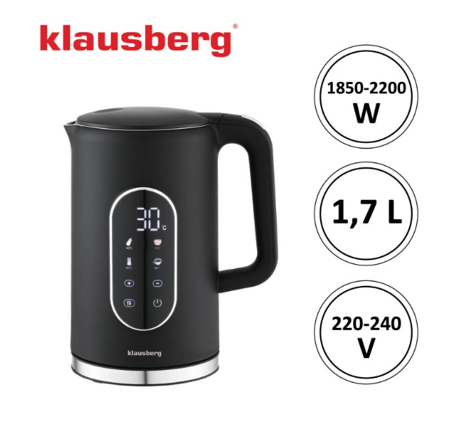 Kuhalo za vodu s touch ekranom - Led panel - 1,7L
