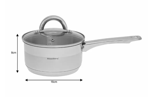 Lončić za umak 1 ručka 16cm 1.5L Inox