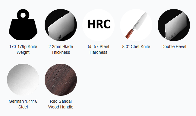 Nož Chef Sandalwood B35-CS 20cm