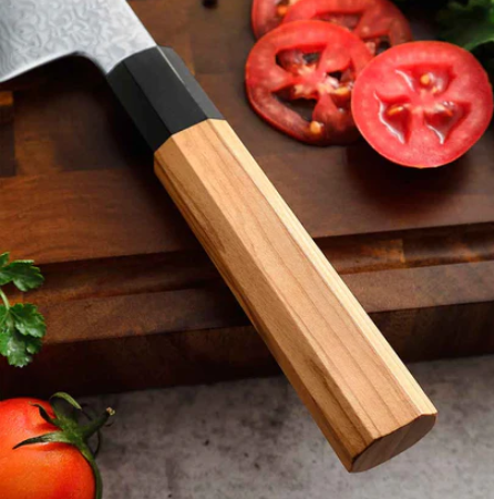 Nož Olive Buffalo 62±2HRC 67 slojeva damaska