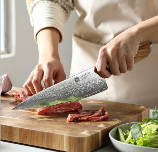 Nož Chef Olive 76 slojeva Damask 62±2HRC