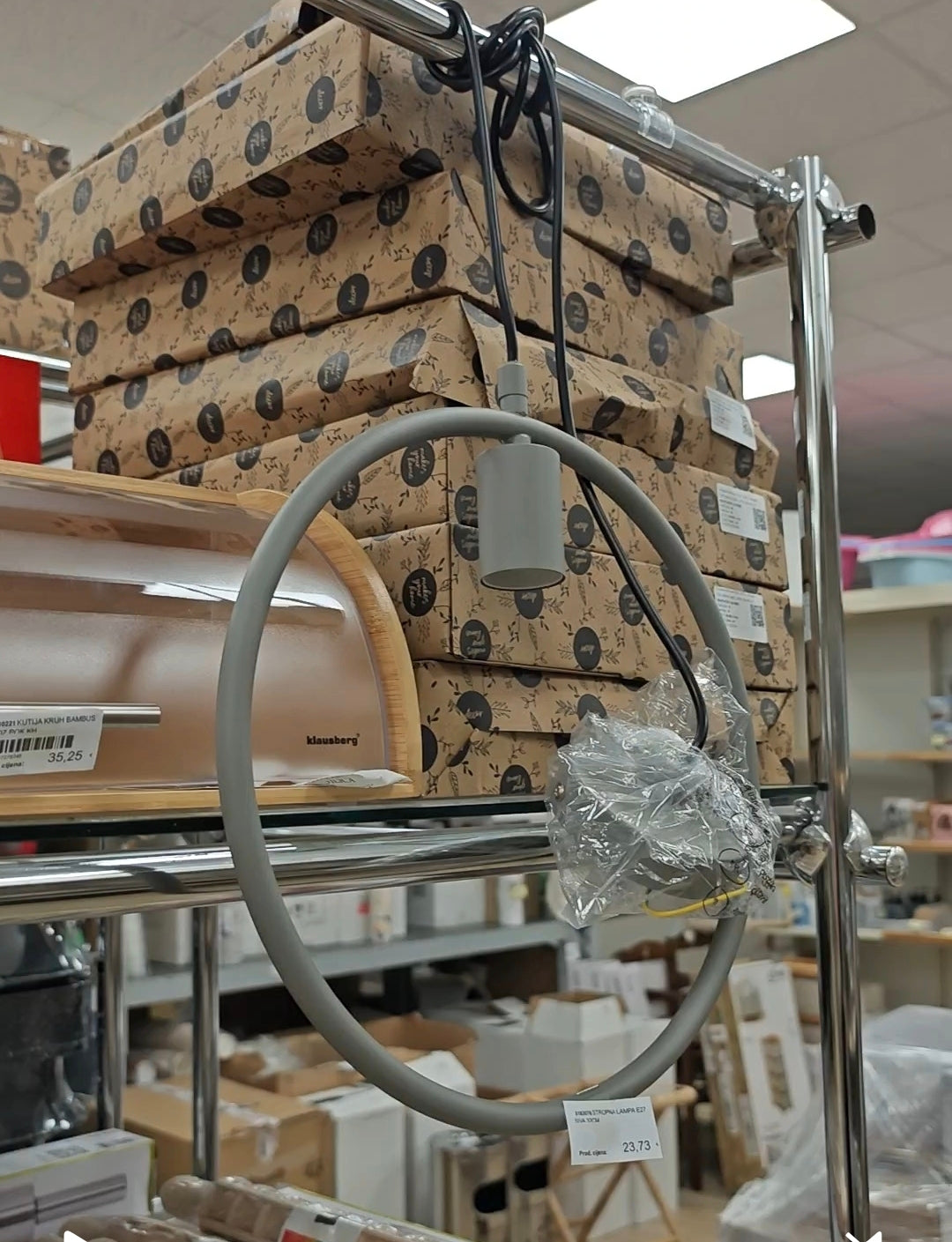 Visilica FIJA Ø31,5 cm – moderna stropna lampa E27, metalna, IP20
