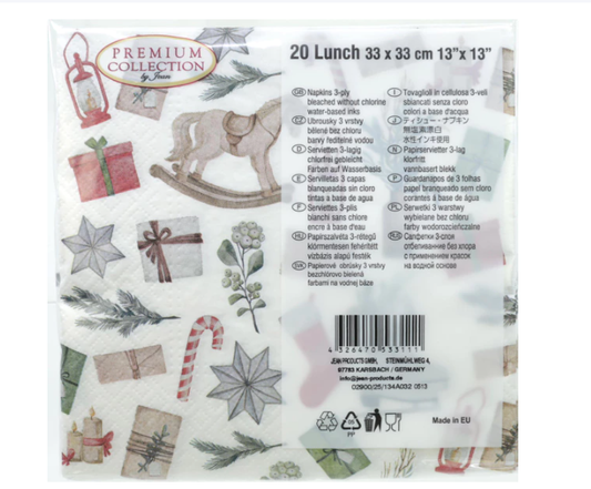 🎁 Božićne salvete vintage motivi – Premium Collection paket 20 kom