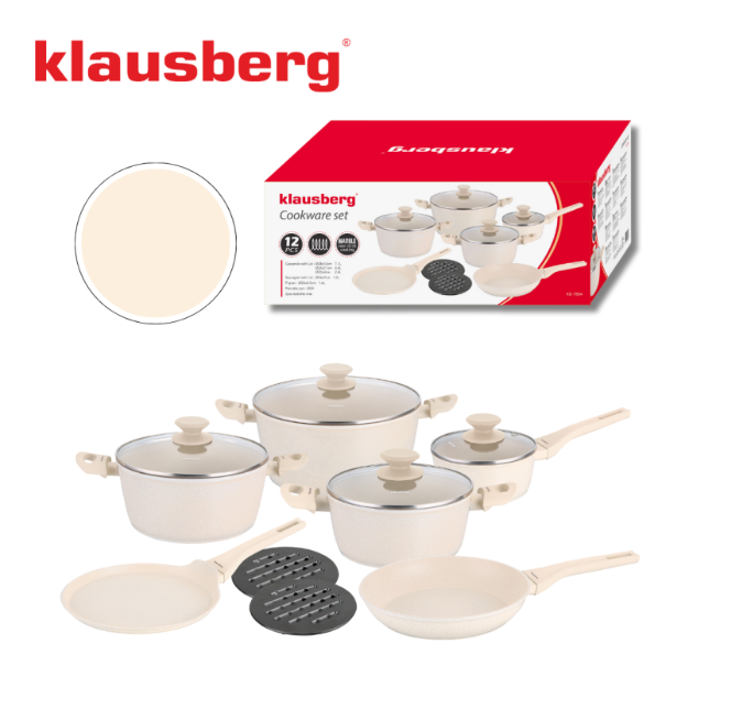 Set posuđa - 12-dijelni - Vintage Beige - Klausberg