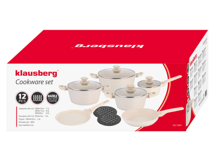 Set posuđa - 12-dijelni - Vintage Beige - Klausberg