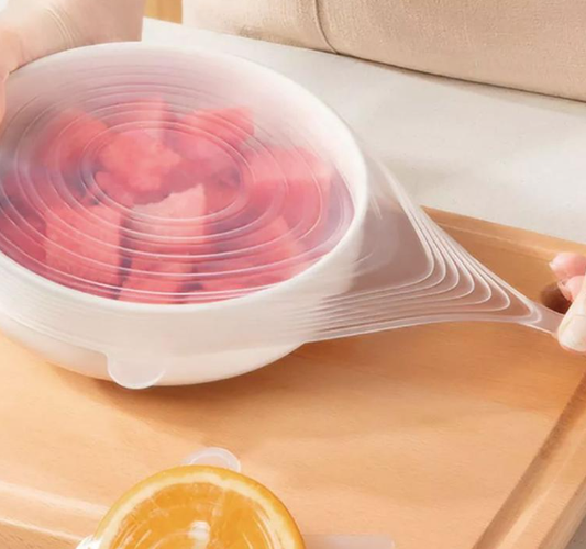 Silikonski poklopci – set 6 kom, rastezljivi univerzalni poklopci za posude