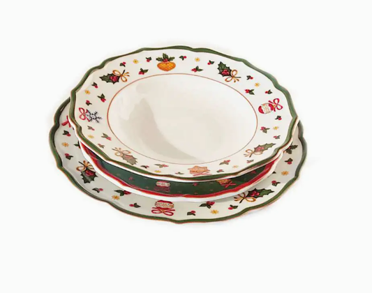 Božićni porculanski set tanjura Silent Night – elegantni blagdanski servis za stol