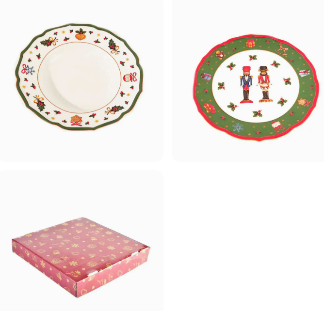 Božićni porculanski set tanjura Silent Night – elegantni blagdanski servis za stol