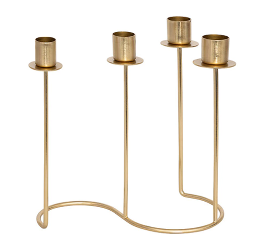 Zlatni metalni svijećnjak Margy Dore H20 – Atmosphera® ✨