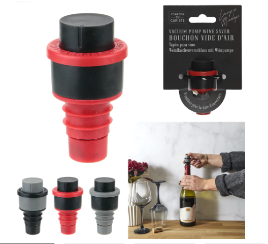 vakumski čep za vino, pumpica za vino, wine saver, wine stopper, wine pump, čep za bocu, čuvanje vina, poklon za vinoljupce, vinski pribor, bar oprema, čep s pumpom, kuhinjski dodatak, vinska oprema, horeca, restoran, bar, vinska večer, kućni sommelier, pribor za vino, čep protiv oksidacije, plastični čep, NIRS, dom i kuhinja, vino, gift idea, wine gadget, reusable stopper, ABS plastika, elegantni poklon