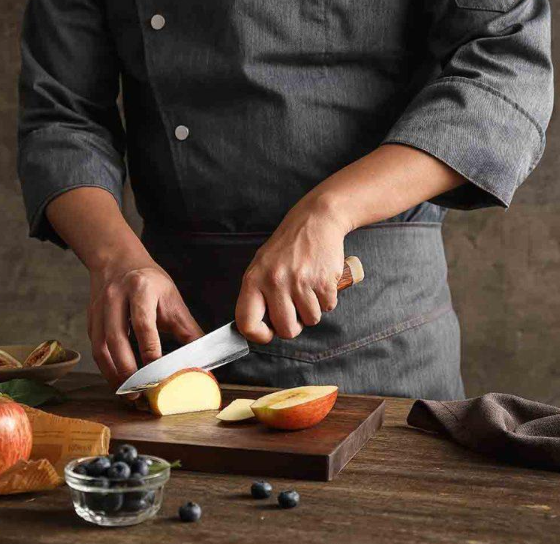 Nož XINZUO X05Z-WY ZDP-189 – Desert Ironwood & Bison Horn drška