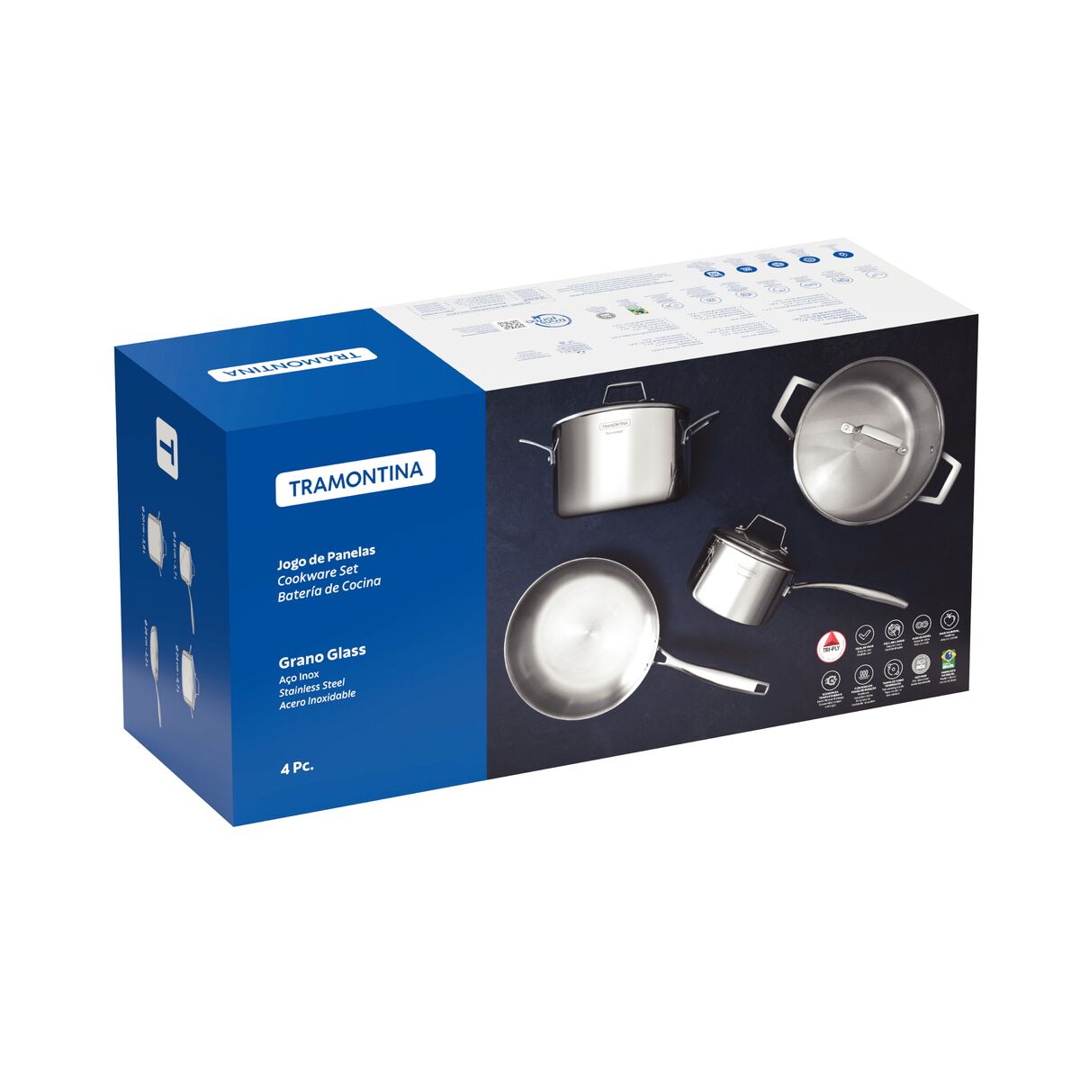 Set 3 lonca i tava - Tramontina Grano Glass