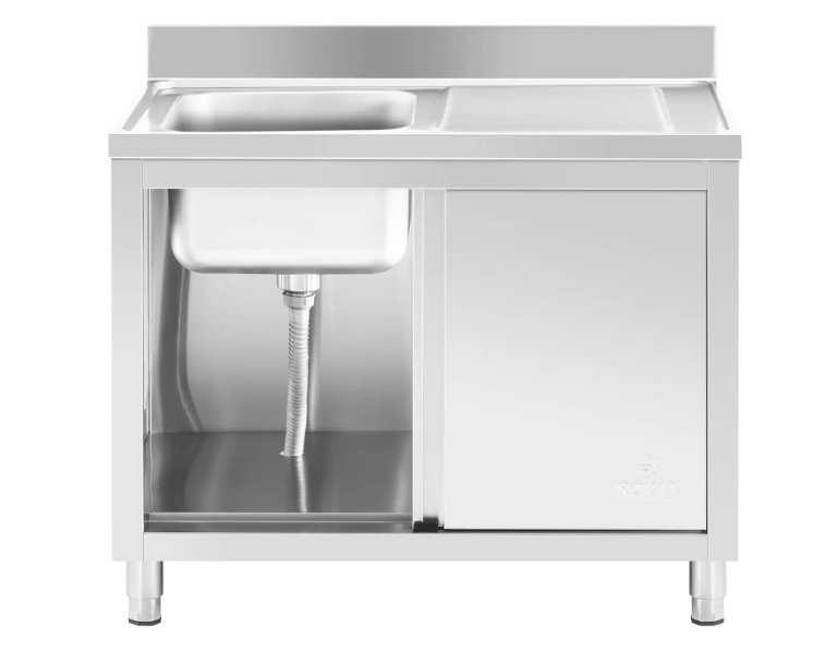 Inox kuhinjski sudoper – 1 umivaonik, 120 × 60 cm