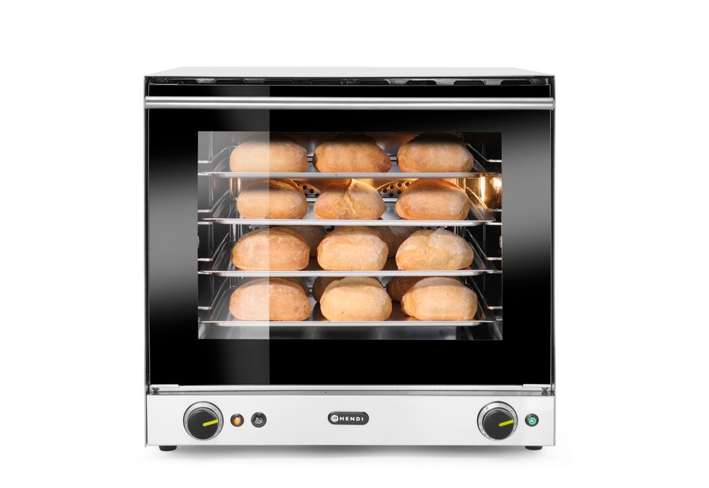 Konvekcijska pećnica s ovlaživačem H90S – Hendi 4× pleha 437×314 mm, 300°C